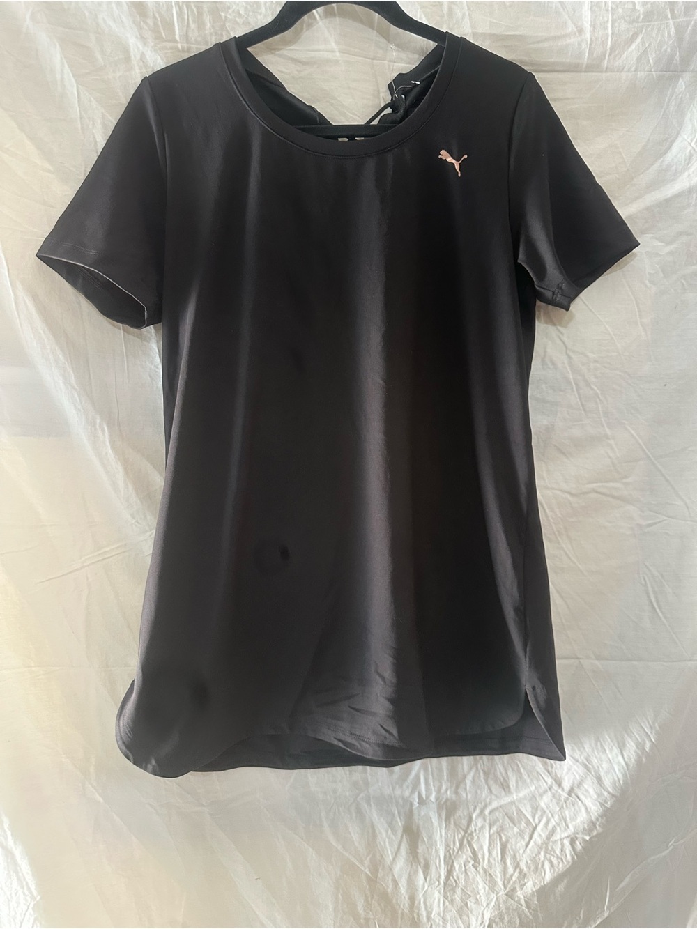 Puma Women’s Black Short Sleeve Logo Top